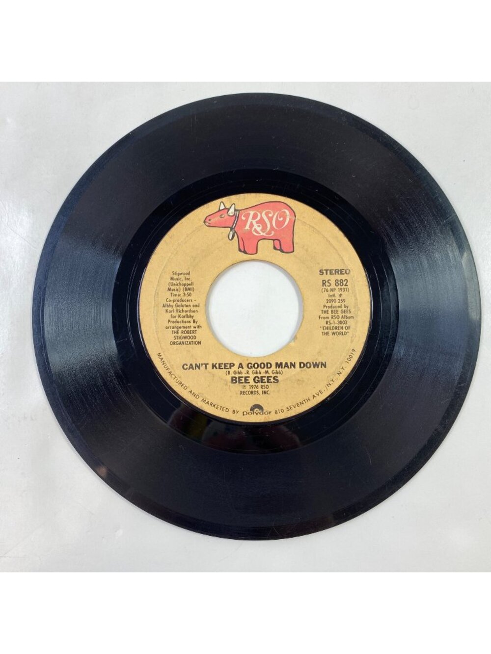 Vintage 45 RPM Vinyl Bee Gees How Deep Is Your Love / Can't Keep A Good Man Down